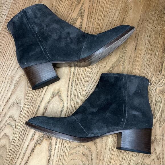rag & bone Wesley Suede Block Heel Stacked Ankle Western Boot Women’s 9.5/39.5 - Picture 7 of 11